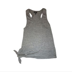 Market & Spruce Marl Grey Asymmetrical Side Tie Sleeveless Top Size Medium